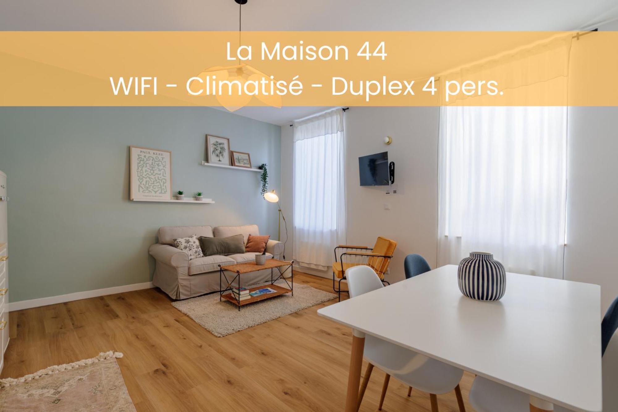 La Maison 44 - Duplex T3 - Clim, Calme, Via Rhona Montélimar